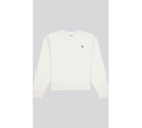 U.S. Polo Assn U. S. Polo Assn U. S. Polo Assn. Cream Womens Double Horsemen Crew Sweatshirt