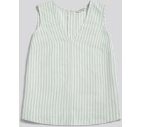 U.S. Polo Assn U. S. Polo Assn U. S. Polo Assn Green Linen Blend Stripe V-Neck Shell Top