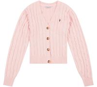U.S. Polo Assn U. S. Polo Assn U. S. Polo Assn. Pink Cable Knit Womens Cropped Cardigan