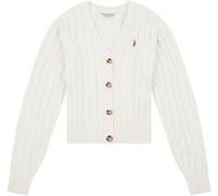 U.S. Polo Assn U. S. Polo Assn U. S. Polo Assn. White Cable Knit Womens Cropped Cardigan