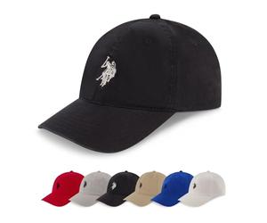 U.S. Polo Assn. Us Polo Assn. Casquette de Baseball en Coton réglable, Bord courbé avec Logo brodé Petit Poney, Noir, Taille Unique (Lot de 6) Homme