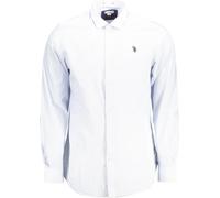 U.S. POLO Chemise élégante à manches longues bleu azur : Taille - XL Taille : XL