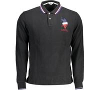 U.S. POLO Noir Polo à manches longues classique : Taille - XL Taille : XL