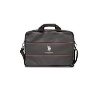 U.S Polo Sacoche pour Ordinateur Portable 15'' Modèle Middle Stripe Noir