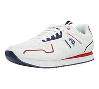 U.S. Polo Scarpe Sneaker Running Nobil 004 in Ecopelle e Tessuto Bianco US22UP33, Multicolore, 43 EU