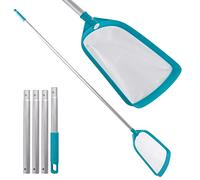 U.S. Pool Supply Épuisette professionnelle pour piscine de 1,8 m avec 5 sections de poteaux en aluminium - Filet à mailles ultra fines pour enlever rapidement les débris des feuilles - Entretien de