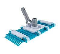 U.S. Pool Supply Tête d'aspiration Professionnelle Flexible lestée de 40,6 cm avec brosses latérales, raccord de Tuyau pivotant, poignée à Clip EZ - Robuste, nettoie Les débris de Sol, connecte Un