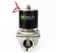 U.S. Solid 1-1/4" acier inoxydable Electrique Électrovanne 220V AC Normalement fermé VITON Air Eau Huile Fil G