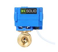 U.S. Solid 1/2" Vanne motorisée Laiton Vanne a sphere 2 voies motorisée electrique, 9-24V DC, 2 fils, Anti polarité