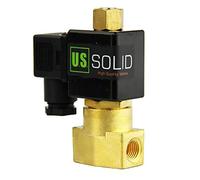 U.S. Solid 12V DC 1/8" G Electrique Électrovanne Laiton Normalement Ouvert "NO" Solenoid Valve entraînement direct Air Eau Huile