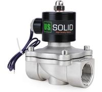 U.S. Solid 12V DC 1" G Electrique Électrovanne Acier Inoxydable Normalement fermé "NC" Solenoid Valve entraînement direct Air Eau Huile