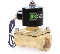 U.S. Solid 12V DC 1" G Electrique Électrovanne Laiton Normalement fermé "NC" Solenoid Valve entraînement direct Air Eau Huile