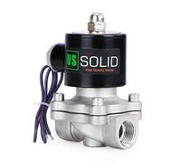 U.S. Solid 12V DC 3/4" G Electrique Électrovanne Acier Inoxydable Normalement fermé "NC" Solenoid Valve entraînement semi-directe Air Eau Huile