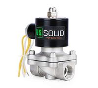 U.S. Solid 220 V AC 3/4" G Electrique Électrovanne acier inoxydable Normalement fermé "NC" Solenoid Valve entraînement direct Air Eau Huile