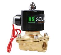 U.S. Solid 220V AC 1/2" G Electrique Électrovanne Laiton Normalement fermé "NC" Solenoid Valve entraînement direct Air Eau Huile