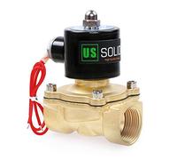 U.S. Solid 220V AC 1" G Electrique Électrovanne Laiton Normalement fermé "NC" Solenoid Valve entraînement direct Air Eau Huile