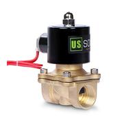 U.S. Solid 220V AC 3/4" G Electrique Électrovanne Laiton Normalement fermé "NC" Solenoid Valve entraînement direct Air Eau Huile
