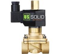 U.S. Solid 220V AC 3/4" G Electrique Électrovanne Laiton Normalement Ouvert "NO" Solenoid Valve entraînement Semi-direct Air Eau Huile