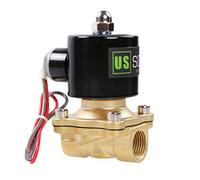 U.S. Solid 24V AC 1/2" G Electrique Électrovanne Laiton Normalement fermé "NC" Solenoid Valve entraînement direct Air Eau Huile