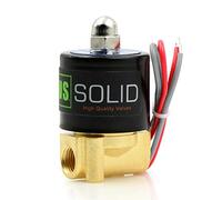 U.S. Solid 24V AC 1/4” G Electrique Électrovanne Laiton Normalement fermé "NC" Solenoid Valve entraînement direct Air Eau Huile