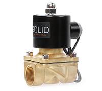 U.S. Solid 24V DC 3/4" G Electrique Électrovanne Laiton Normalement fermé "NC" Solenoid Valve entraînement direct Air Eau Huile