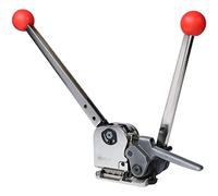 U.S. SOLID Appareil de cerclage manuel en acier pour bande de cerclage de 13 à 19 mm | Kit 3 en 1 avec clé à molette, pince à sertir et coupe-bordure | Robuste pour les emballages métalliques