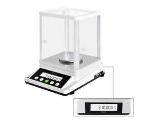 U.S. SOLID Balance de précision de 0,001 g - Balance numérique analytique Lab - Balance électronique de précision avec une précision de 1 mg et 2 écrans LCD - 310 g/0,001 g