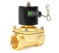 U.S. Solid Électrovanne 1 1/2" - Alliage de zinc, 24V DC, joint NBR, normalement fermé, pour eau, gaz, huile