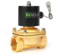 U.S. Solid Électrovanne 1 1/4" - Alliage de zinc, 12V DC, joint NBR, normalement fermé, pour eau, gaz, huile