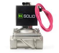 U.S. Solid Électrovanne 1/2" en acier inoxydable DC 12 V avec joint Viton, normalement fermé, type de fil de plomb, filetage G