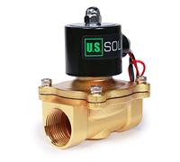 U.S. Solid Électrovanne 1" - Alliage de zinc, 24V AC, joint NBR, normalement fermé, pour eau, gaz, huile