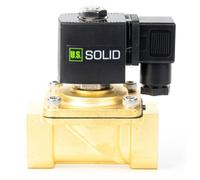 U.S. Solid Électrovanne 1" en laiton CC 12 V avec joint Viton, normalement fermé, type boîte de jonction, filetage G