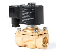 U.S. Solid Électrovanne 24 V AC 10 bar normalement fermée, vanne à eau électrique Viton (3/4", laiton)