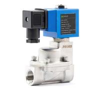 U.S. Solid Électrovanne à haute pression - 1/2" 100 bar en acier inoxydable 24 V CC - Électrovanne électrique résistante aux hautes températures - 60-120 °C