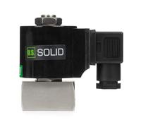 U.S. Solid Électrovanne à haute pression 1/4" - 160 bar en acier inoxydable 12 V CC haute pression résistante aux hautes températures - 60-180 ℃, IP65, filetage G