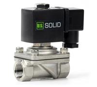 U.S. Solid Électrovanne acier inoxydable 1/2" - 12 V DC, normalement fermée, joint VITON, type boîte de jonction, filetage G