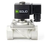 U.S. Solid Électrovanne acier inoxydable 1" - 220 V AC, normalement fermée, joint VITON, type boîte de jonction, filetage G