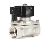 U.S. Solid Électrovanne acier inoxydable G 1 1/4" 220 V AC normalement fermée NC 10 bar, vanne électrique pour eau, air, diesel, kérosène, essence