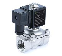 U.S. Solid Électrovanne acier inoxydable G 1/2" 24 V CC normalement fermée 10 bar - Valve à eau électrique pour eau, air, diesel, kérosène, essence
