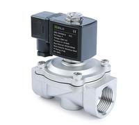 U.S. Solid Électrovanne acier inoxydable G 1" 220 V AC normalement fermée NC 10 bar, vanne électrique pour eau, air, diesel, kérosène, essence