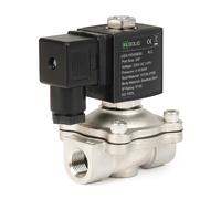 U.S. Solid Électrovanne acier inoxydable G 3/8" 220 V AC normalement fermée NC 10 bar, vanne électrique pour eau, air, diesel, kérosène, essence