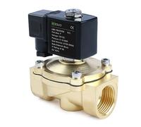 U.S. Solid Électrovanne électrique 12 V CC normalement fermée 10 bar, Viton (1", laiton)