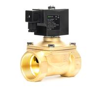 U.S. Solid Électrovanne électrique 12 V CC normalement fermée 10 bar, Viton (2", laiton)