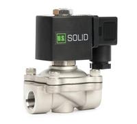 U.S. Solid Électrovanne électrique 12 V CC normalement fermée 10 bar, Viton (3/8", acier inoxydable)