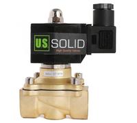 U.S. Solid Electrovanne électrique 3/4" laiton 12 V DC, normalement fermée VITON air, eau, huile, carburant, filetage G
