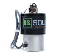 U.S. Solid Électrovanne électrique en acier inoxydable 1/4" 24 V CC normalement fermée pour air, eau, carburant, filetage VITON G