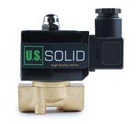 U.S. Solid Électrovanne électrique laiton 3/8" 12 V DC, normalement fermée VITON Air Eau Huile Carburant Filetage G