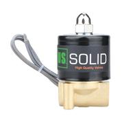 U.S. Solid Électrovanne électromagnétique en laiton 1/8" 24 V CC normalement fermée pour air, eau, carburant VITON filetage G