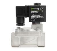 U.S. Solid Electrovanne en acier inoxydable 3/4" 220 V AC, 0,3-16 bar, normalement fermée, joint viton, filetage G - pilotée