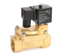 U.S. Solid Électrovanne en laiton 1" 12 V DC, 0,3-16 bar, normalement fermée, joint Viton, filetage G - pilotée